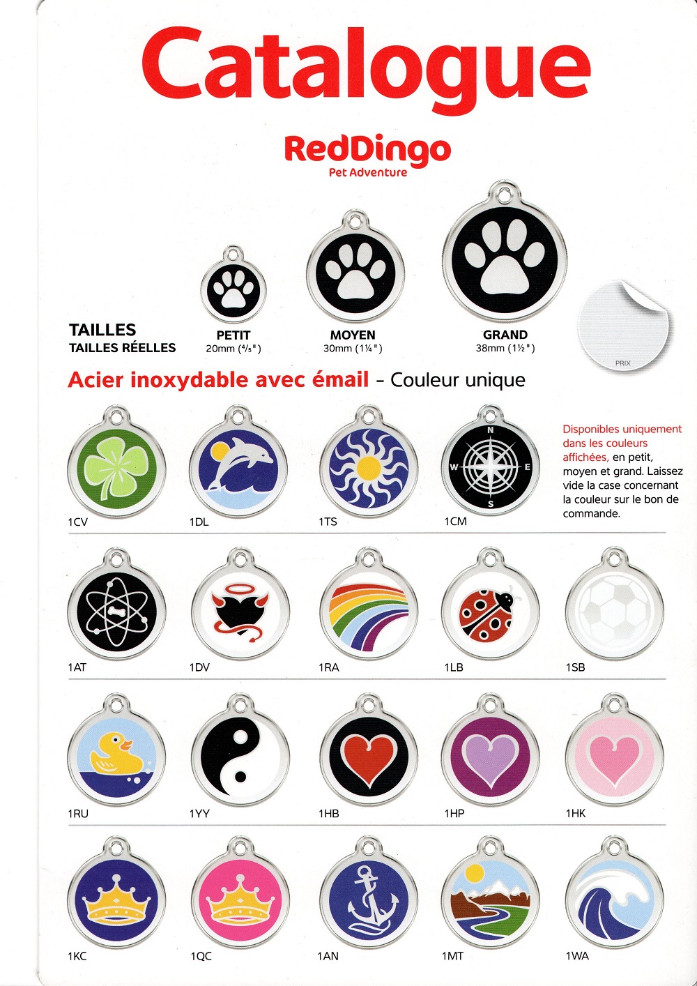 Médaille gravée pour chien et chat Reddingo