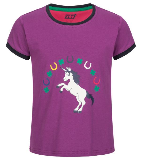 T-shirt Lucky Billie d'équitation filles avec Licorne