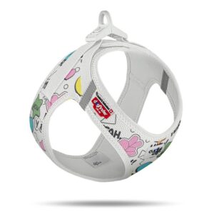 Harnais pour chien Curli Air-Mesh léger et respirant, avec fermeture sécurisée CLASP et bandes réfléchissantes pour balades estivales