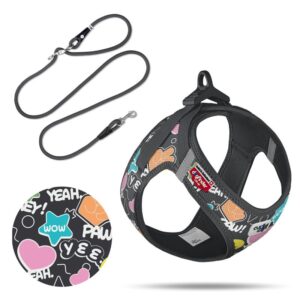 Harnais pour chien Curli Air-Mesh léger et respirant, avec fermeture sécurisée CLASP et bandes réfléchissantes pour balades estivales