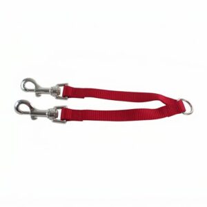 Accouple nylon rouge Doogy Promener 2 chiens avec une seule laisse